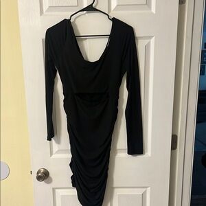 Elegant Black Long Sleeve Dress